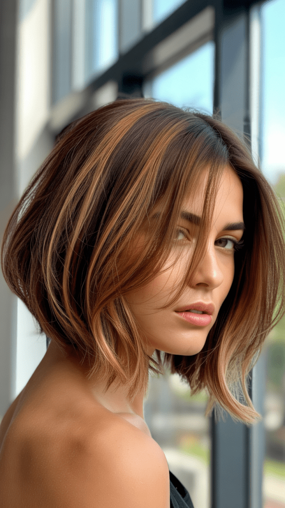 Choppy Bob with Highlights and Lowlights