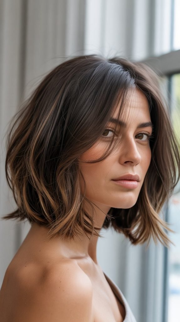 Medium-Length Choppy Bob with Layers