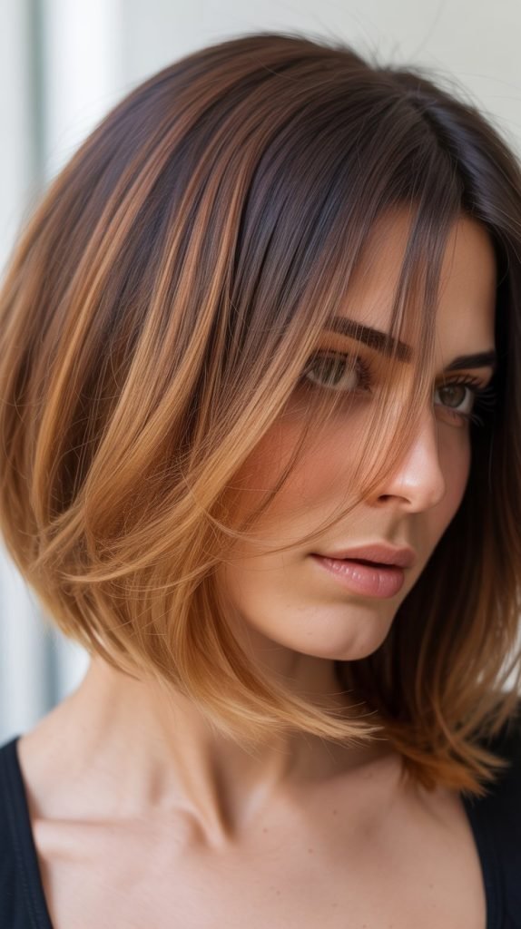 Stacked Bob with Ombre Effect