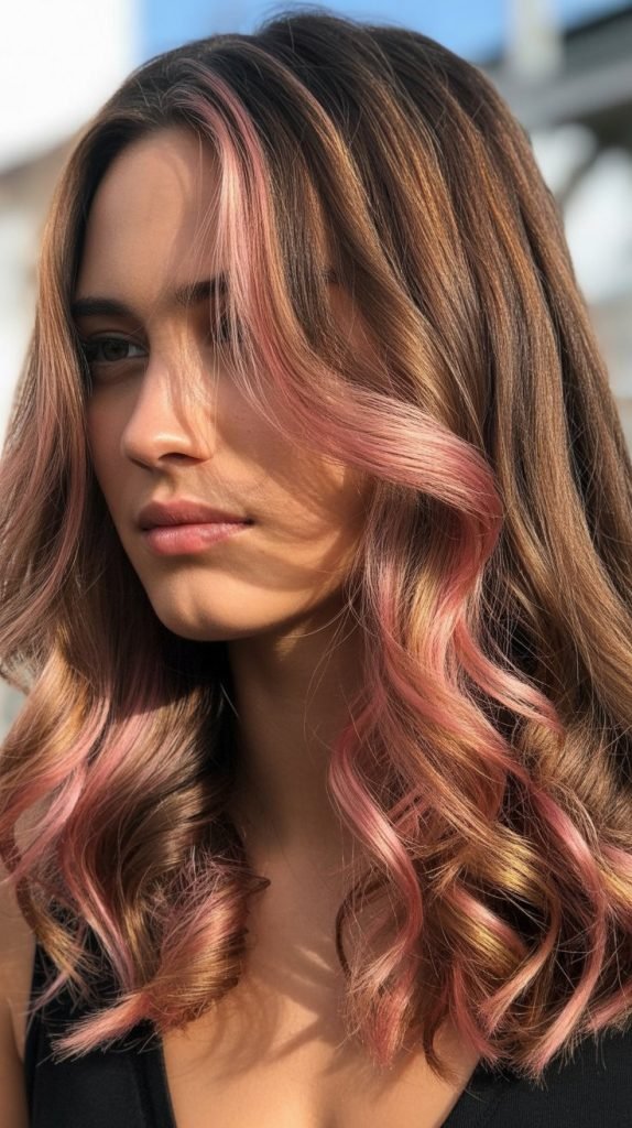 22. Rose Gold Balayage