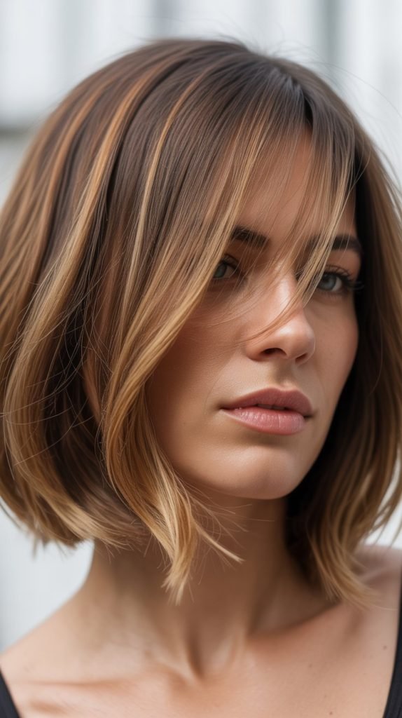 Choppy Bob with Side-Swept Bangs