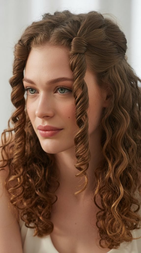  Double Twisted Half Up Style