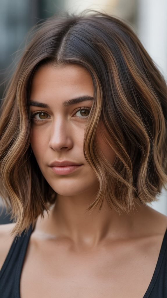  Blunt Bob with Center Part and Texture