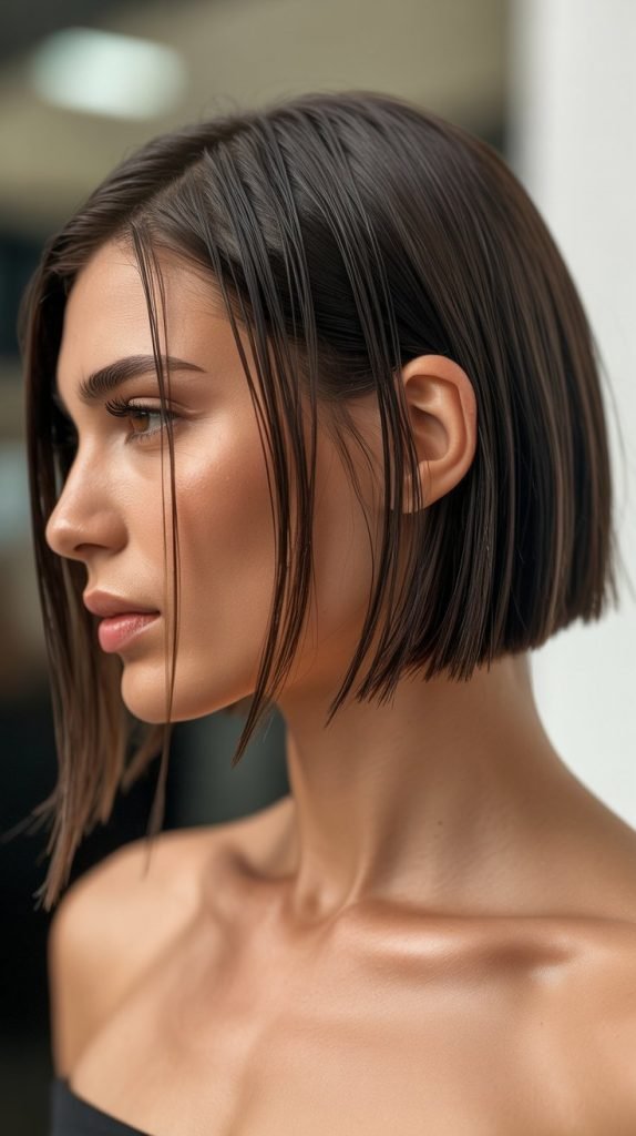 3. Angled Long Bob (A-Line Bob)