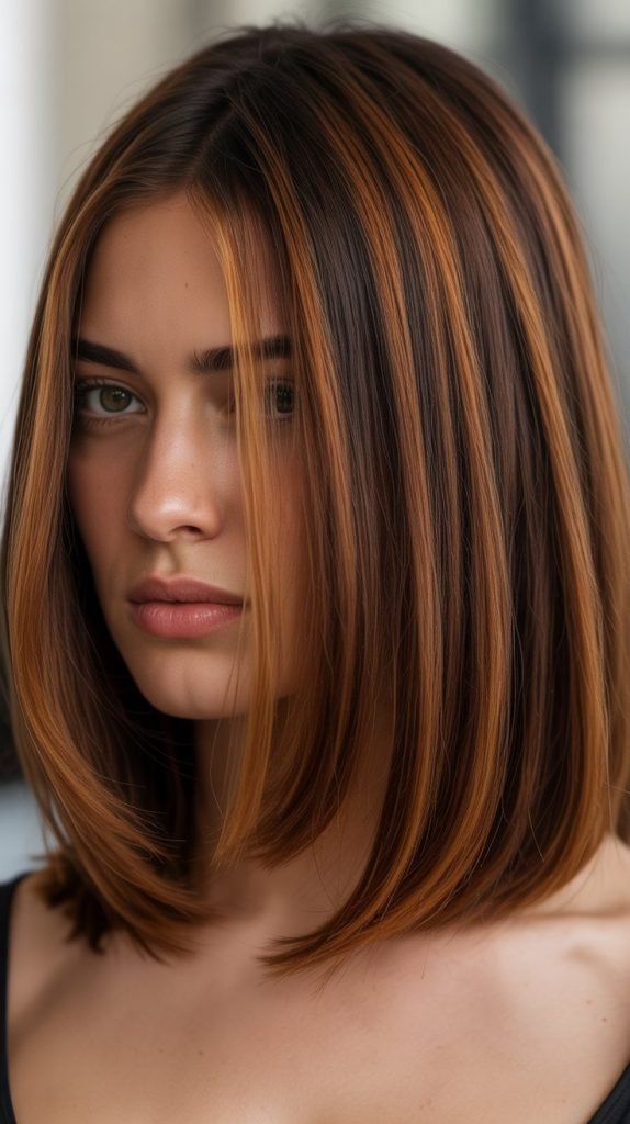 26. Long Bob with Lowlights