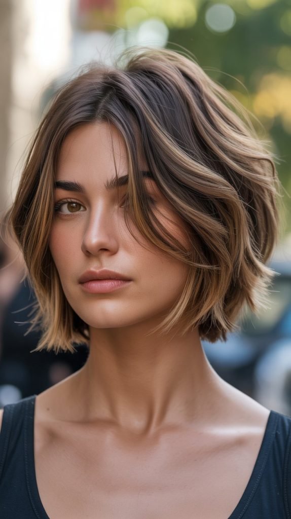 Choppy Bob for Oval Faces