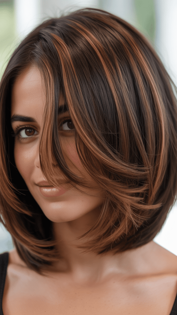 22. Dimensional Brunette Stacked Bob