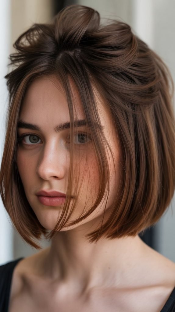 Choppy Bob for Round Faces