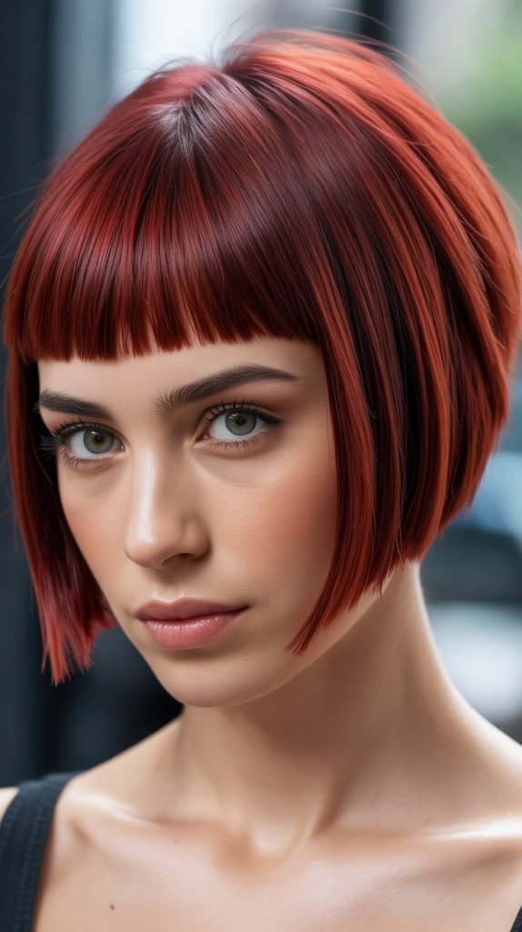 Stacked Bob with Micro Bangs