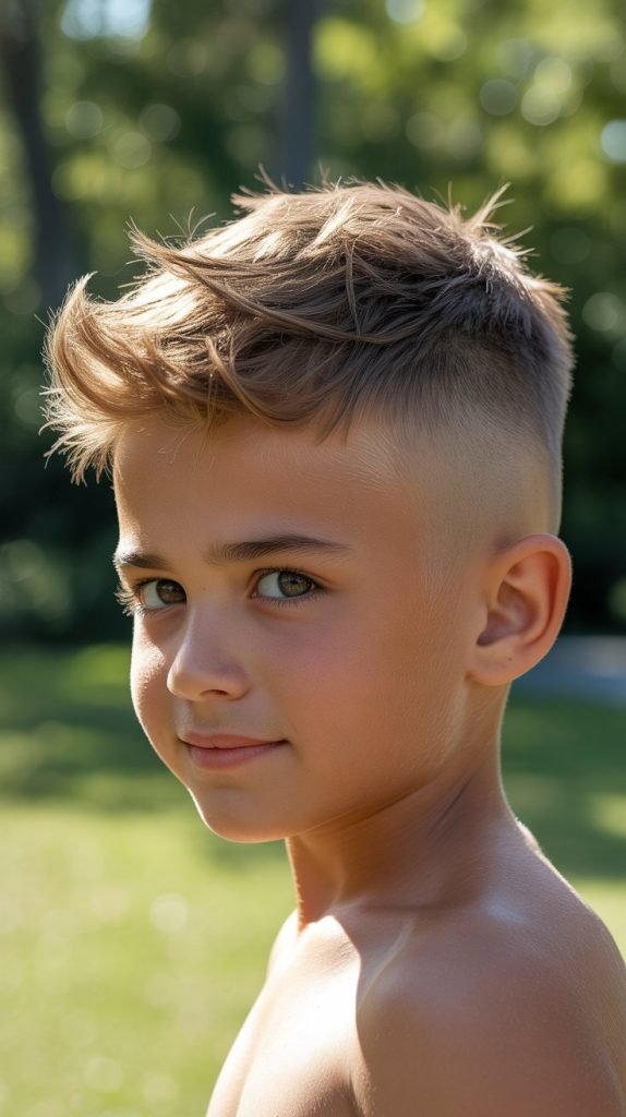 High Fade with Textured Top