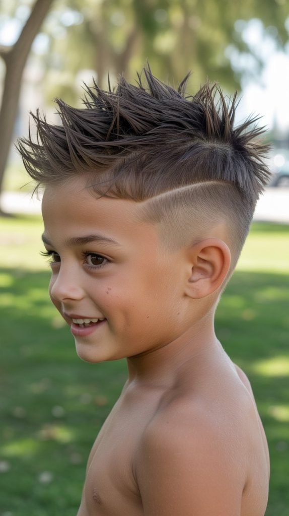 Mid Skin Fade with Spiky Texture