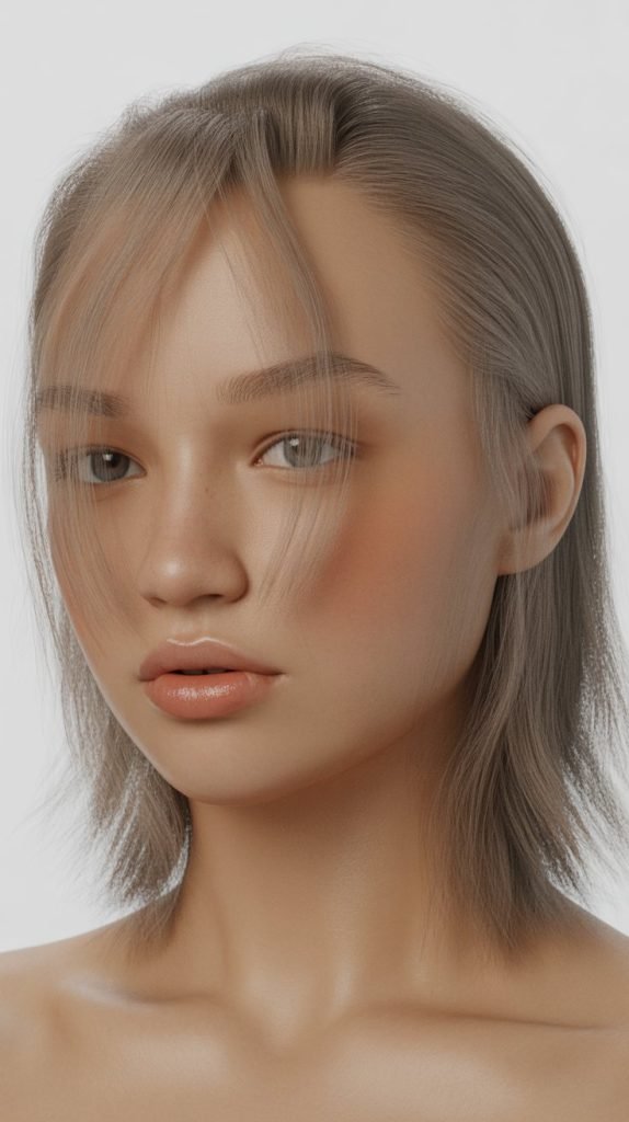 14. Long Bob with See-Through Bangs