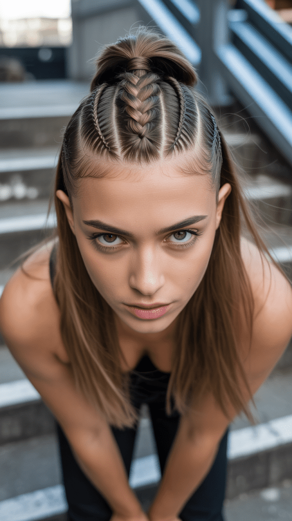 Half Up Mohawk Braid