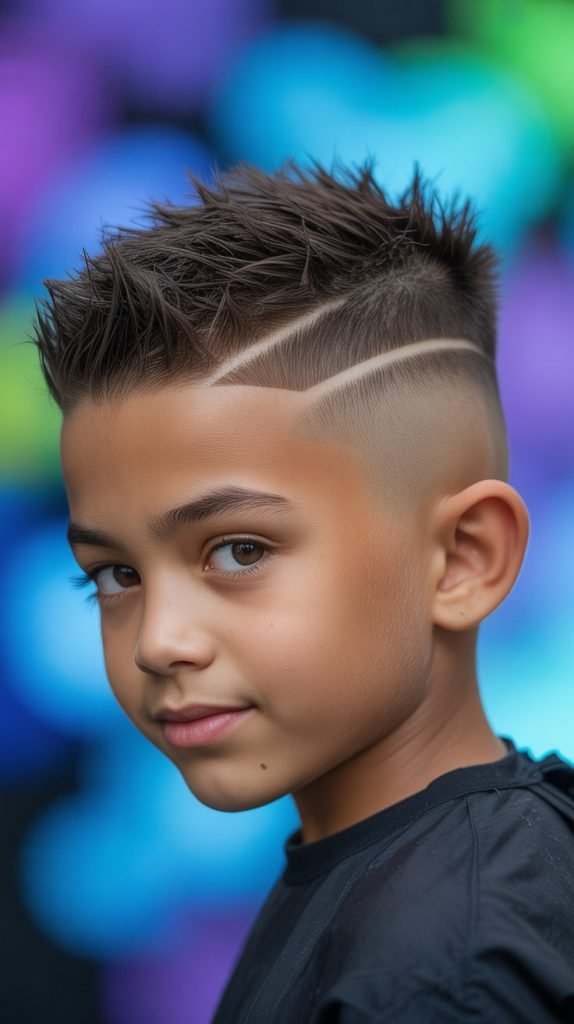 7. Burst Fade with Mohawk