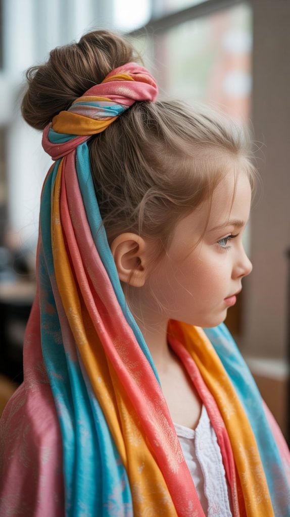 36. Scarf-Wrapped Bun