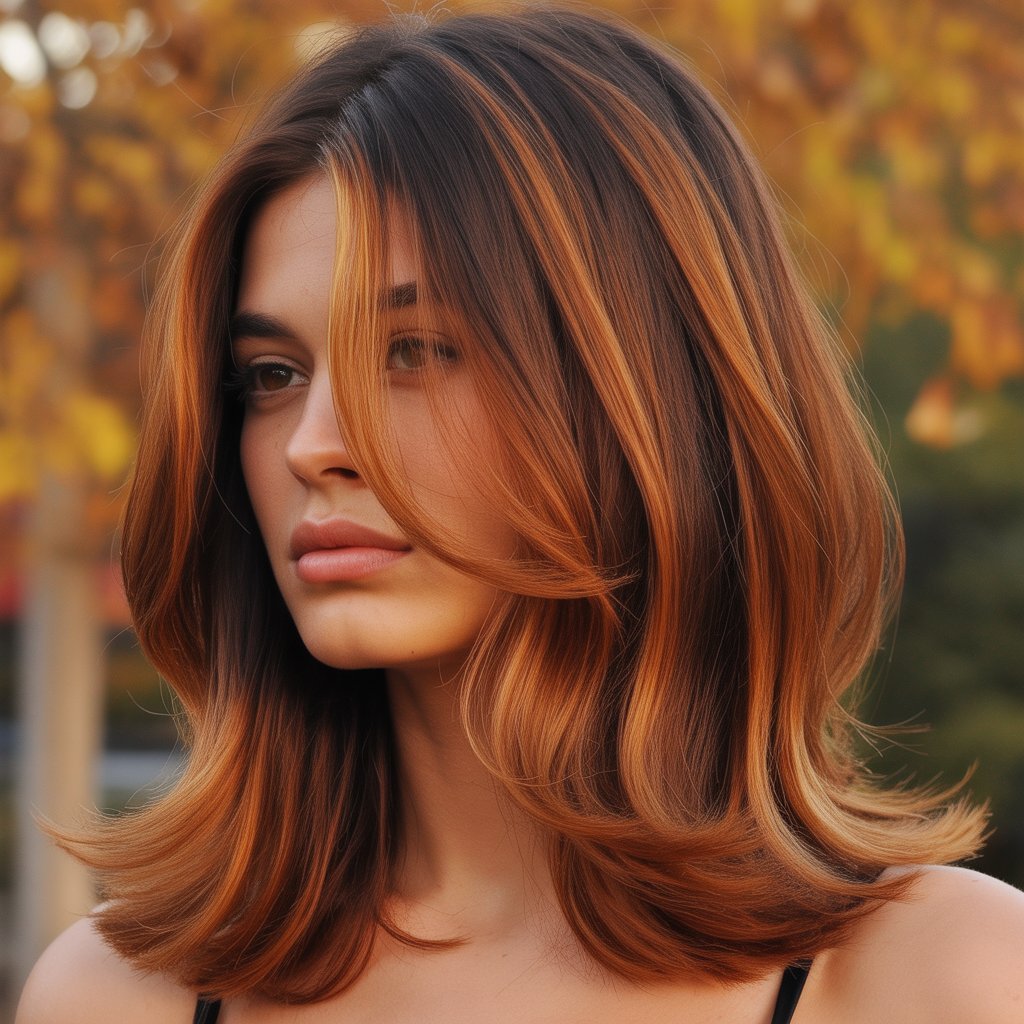 31. Tawny Brunette Balayage