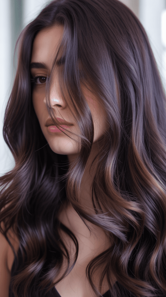 Cool Dark Brown with Violet Undertones