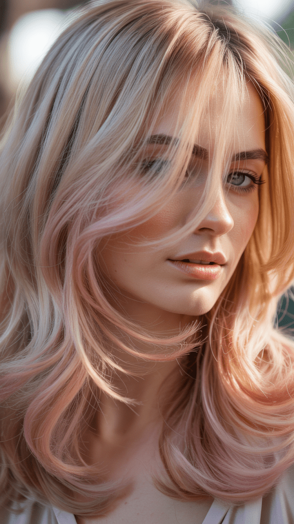 Champagne Pink Blonde with Soft Graduated Layers