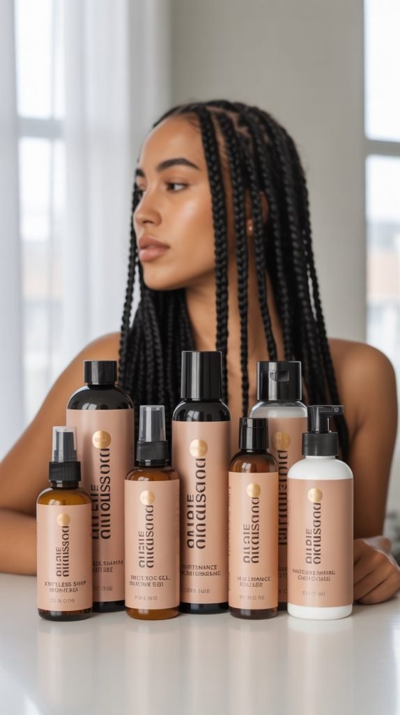 Styling Products for Side Part Knotless Braids