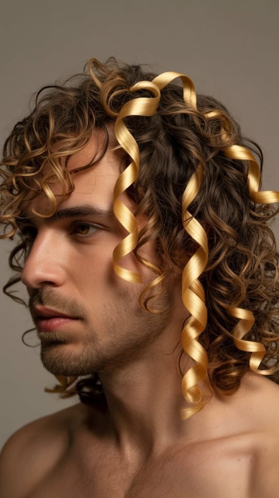 6. Golden Blonde Ribbon Highlights