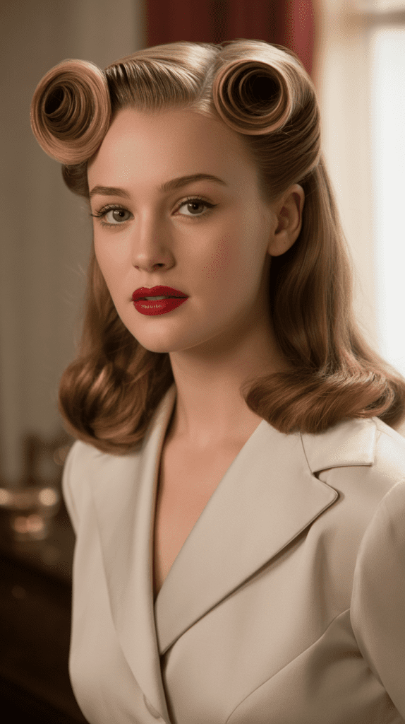 Half Up Victory Rolls