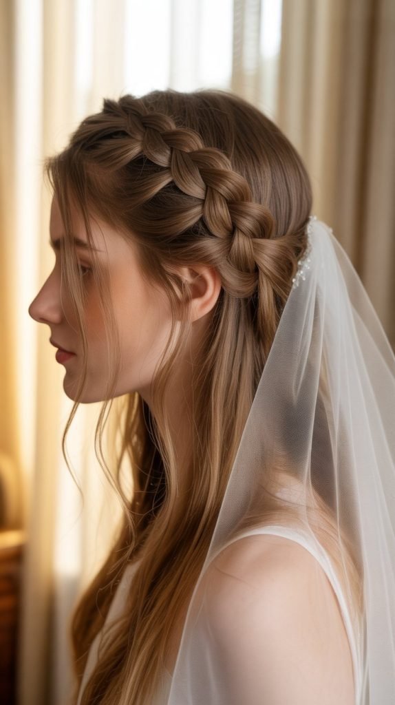 Waterfall Braid Half Up