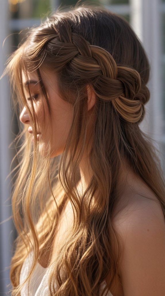 5. Ribbon Highlights Through Waterfall Braids