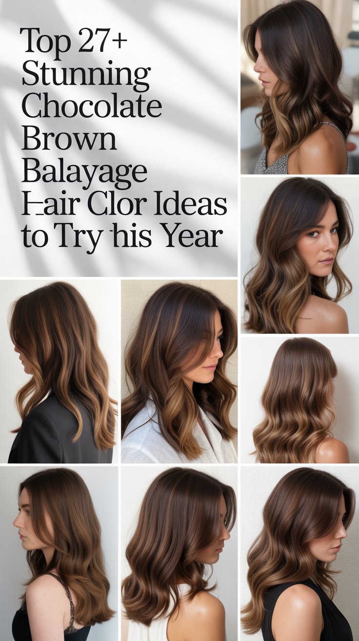 Top 27+ Stunning Chocolate Brown Balayage Hair Color Ideas to Try This Year