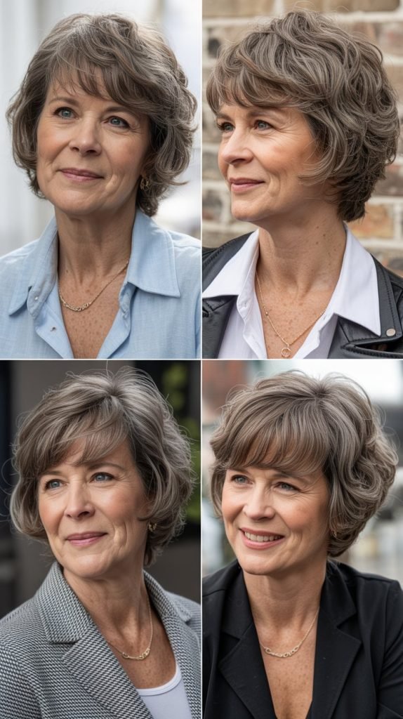 Short Shag with Curtain Bangs