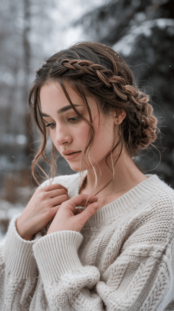 Crown Braid with Loose Curls