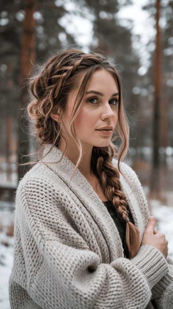 Boho Side Braid with Loose Waves