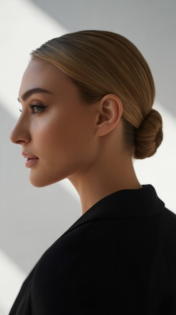 15. Sleek Low Bun