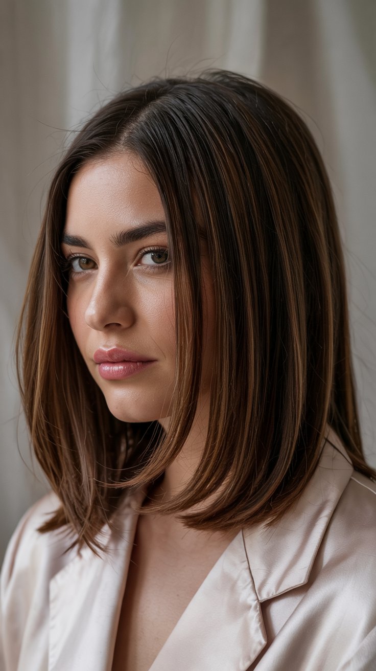 30+ Trendy Long Bob with Curtain Bangs Side Part Looks