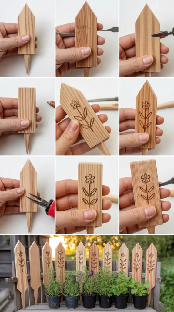 Wooden Plant Stakes and Garden Markers