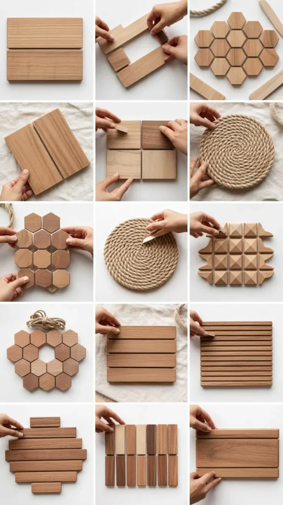 Wooden Trivets and Hot Pads