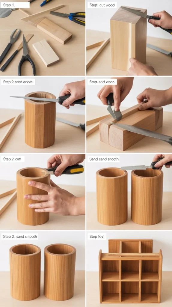 Wooden Utensil Holders