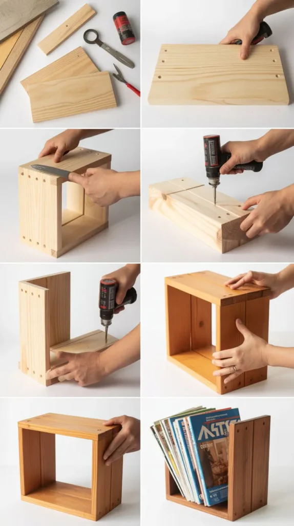 Wooden Magazine Racks