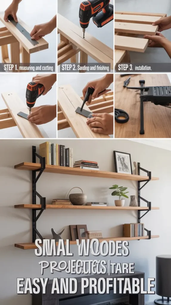 Wooden Shelves and Floating Shelves