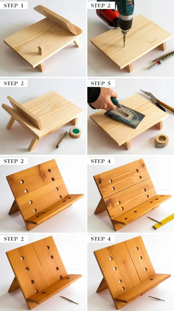 Wooden Cookbook Stands