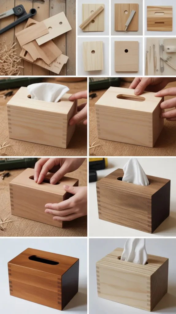 Wooden Tissue Box Covers