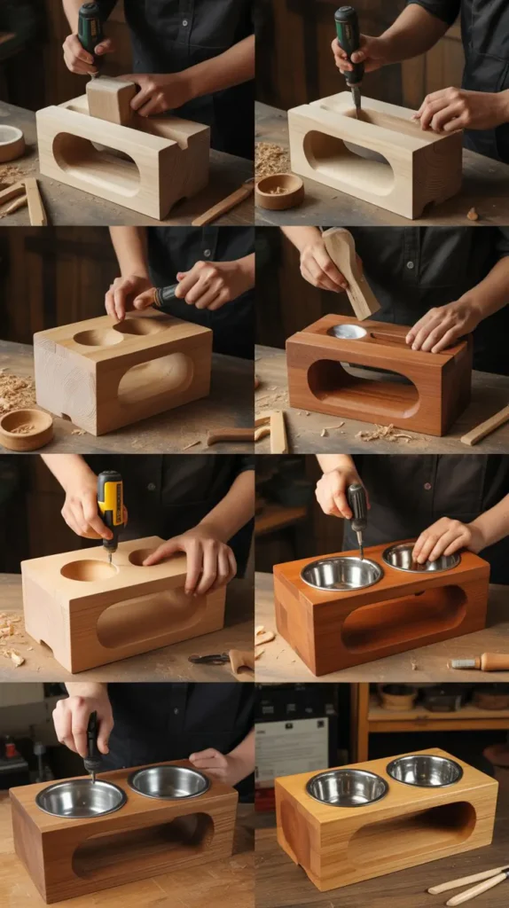 Wooden Pet Bowls and Feeders