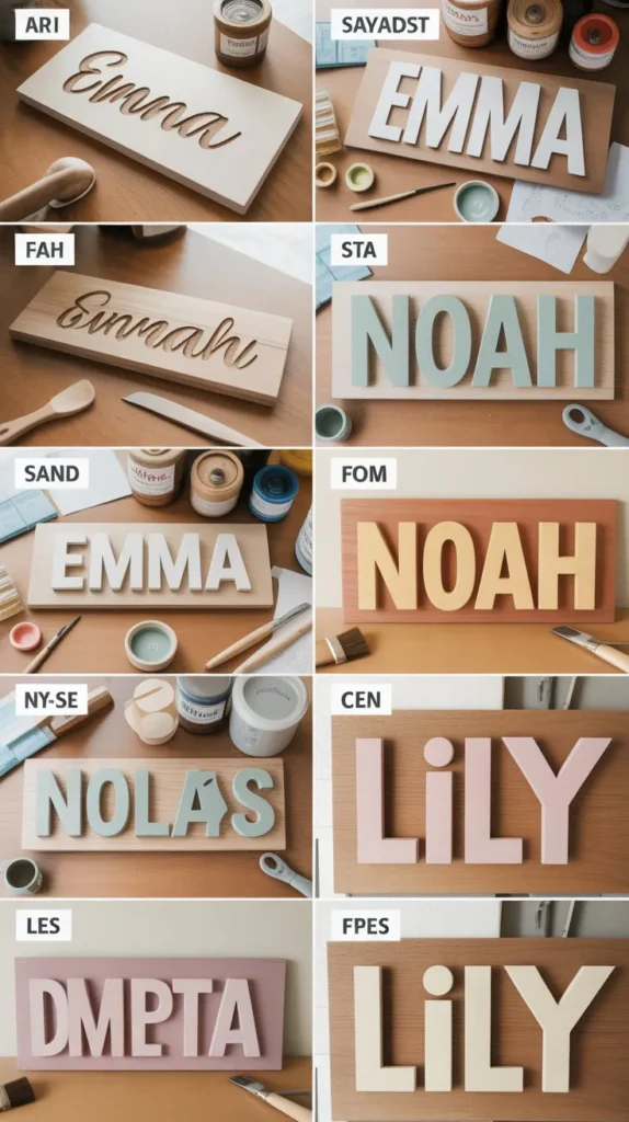 Wooden Baby Name Signs