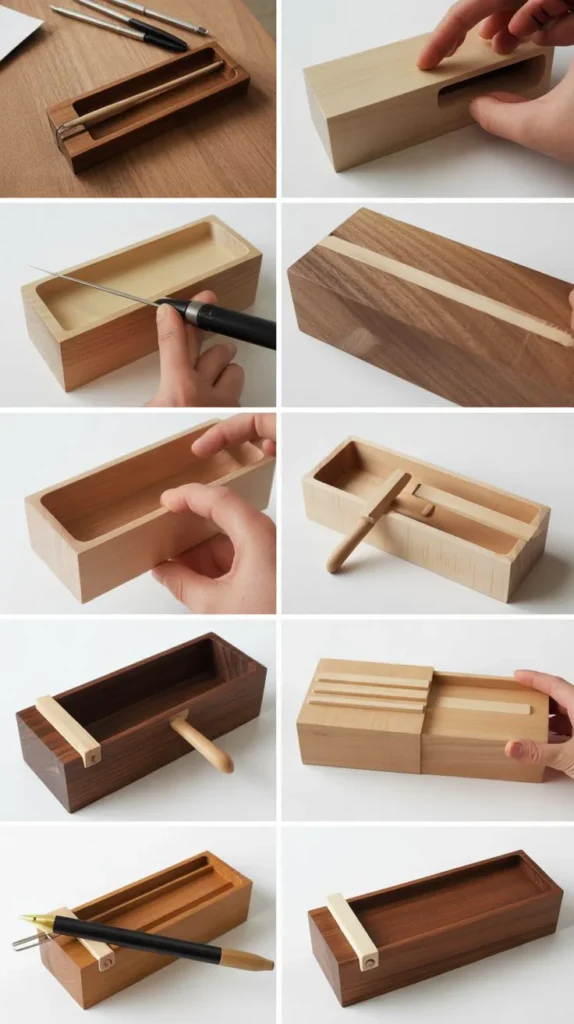 Wooden Pen and Pencil Cases