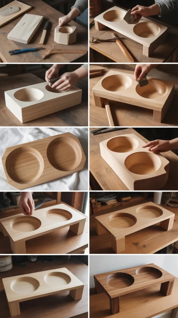 Wooden Pet Bowls and Feeders