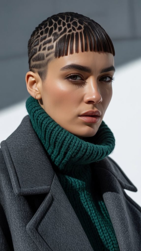 Textured Crop with Micro Bangs