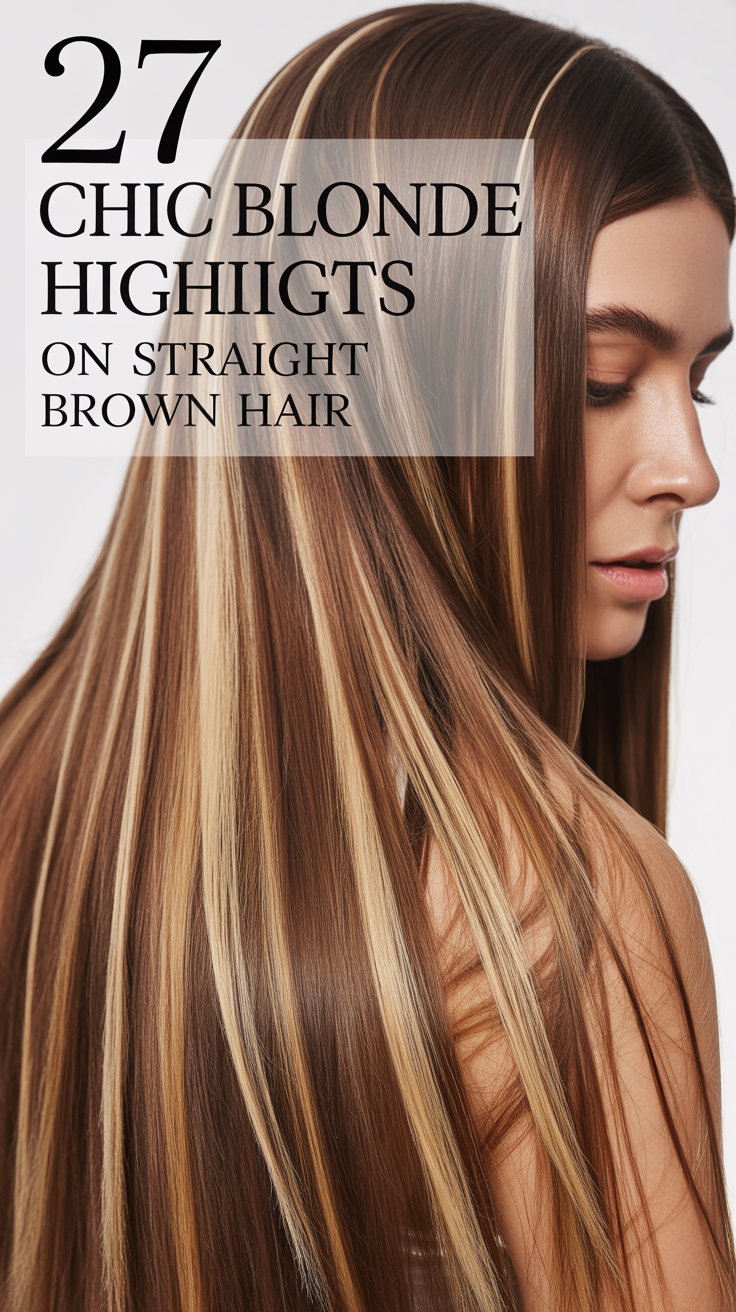 27 Chic Blonde Highlights on Straight Brown Hair