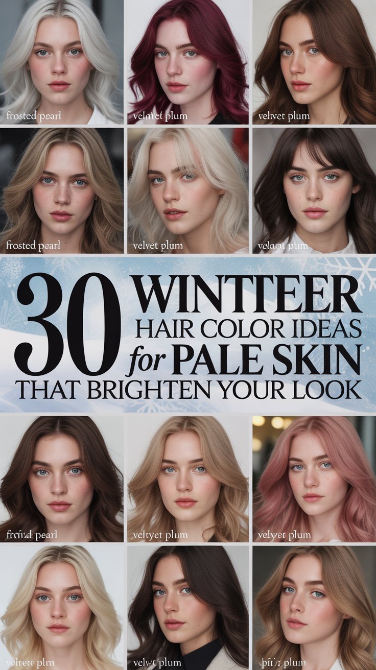 30 Winter Hair Color Ideas for Pale Skin That Brighten Your Look