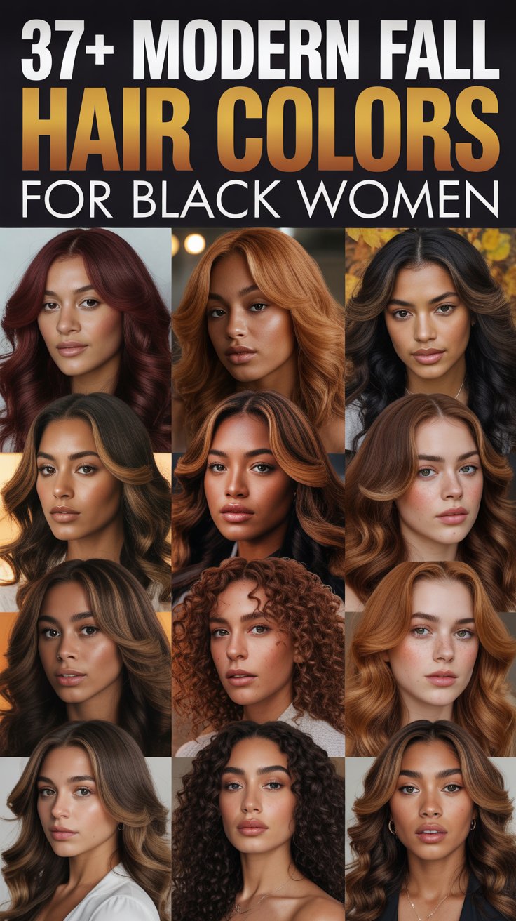 37+ Modern Fall Hair Colors for Black Women