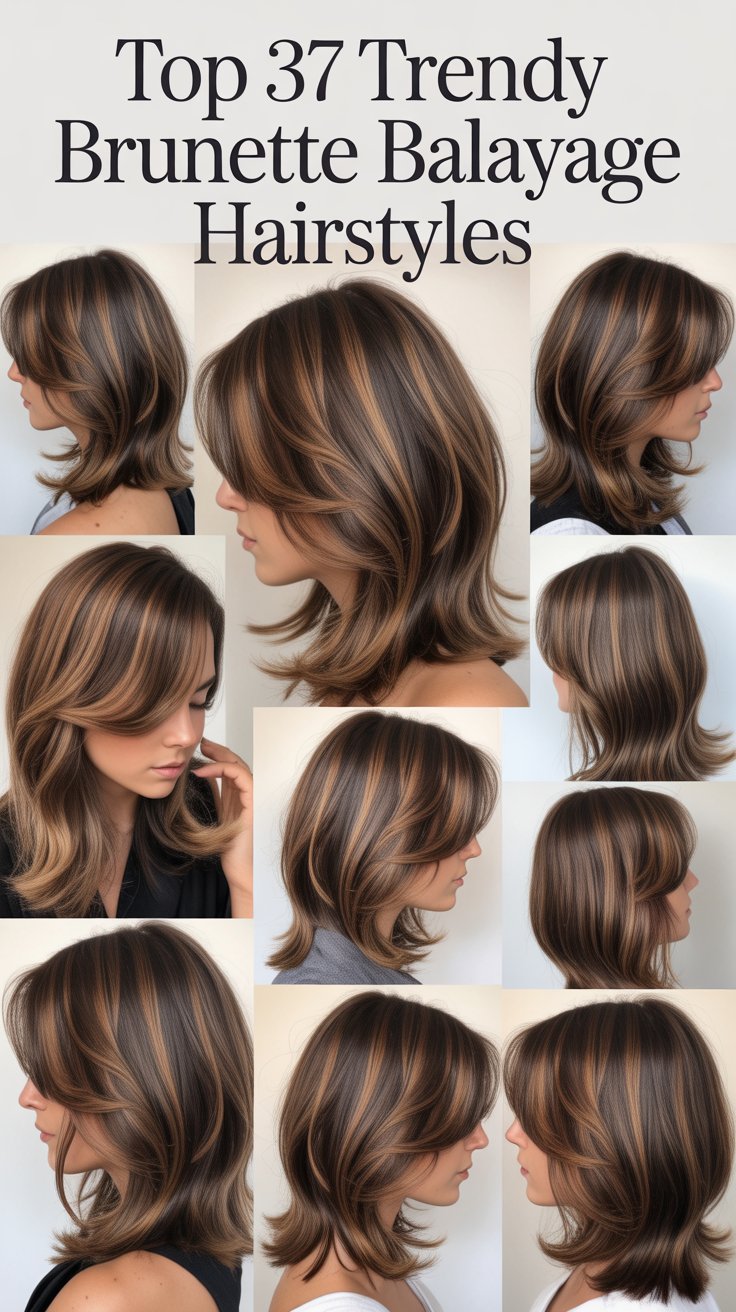 Top 37 Trendy Brunette Balayage Hairstyles