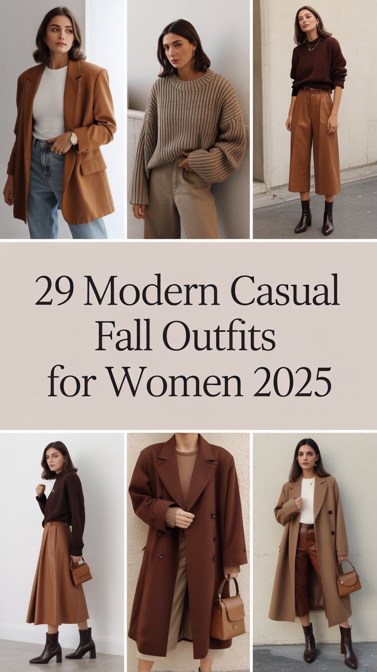 29 Modern Casual Fall Outfits for Women 2025